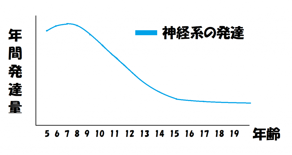 ①ゴールデンエイジとコーディネーショントレーニング：神経系の発達と成長について